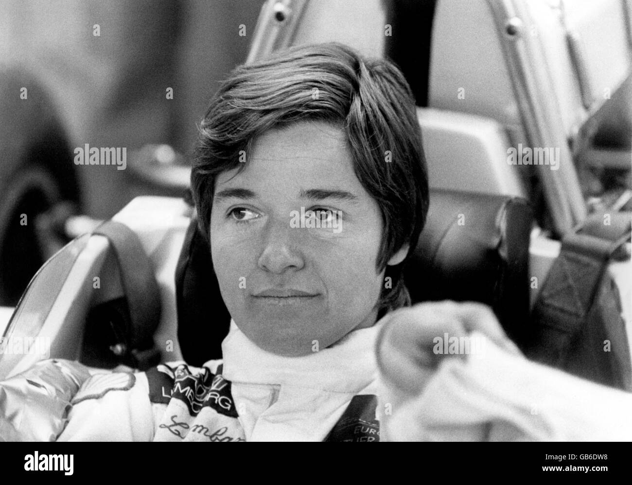 Lella Lombardi (l'unico driver femminile a registrare una finitura top sei In un Gran Premio del Campionato del mondo di Formula uno) Foto Stock