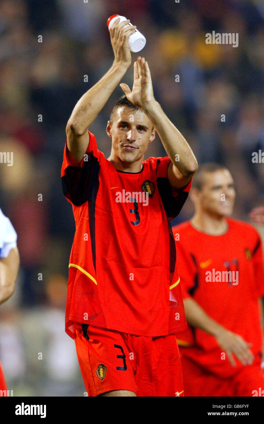 Calcio - Campionati europei 2004 Qualifier - Gruppo otto - Belgio / Croazia. Timmy Simons, Belgio Foto Stock