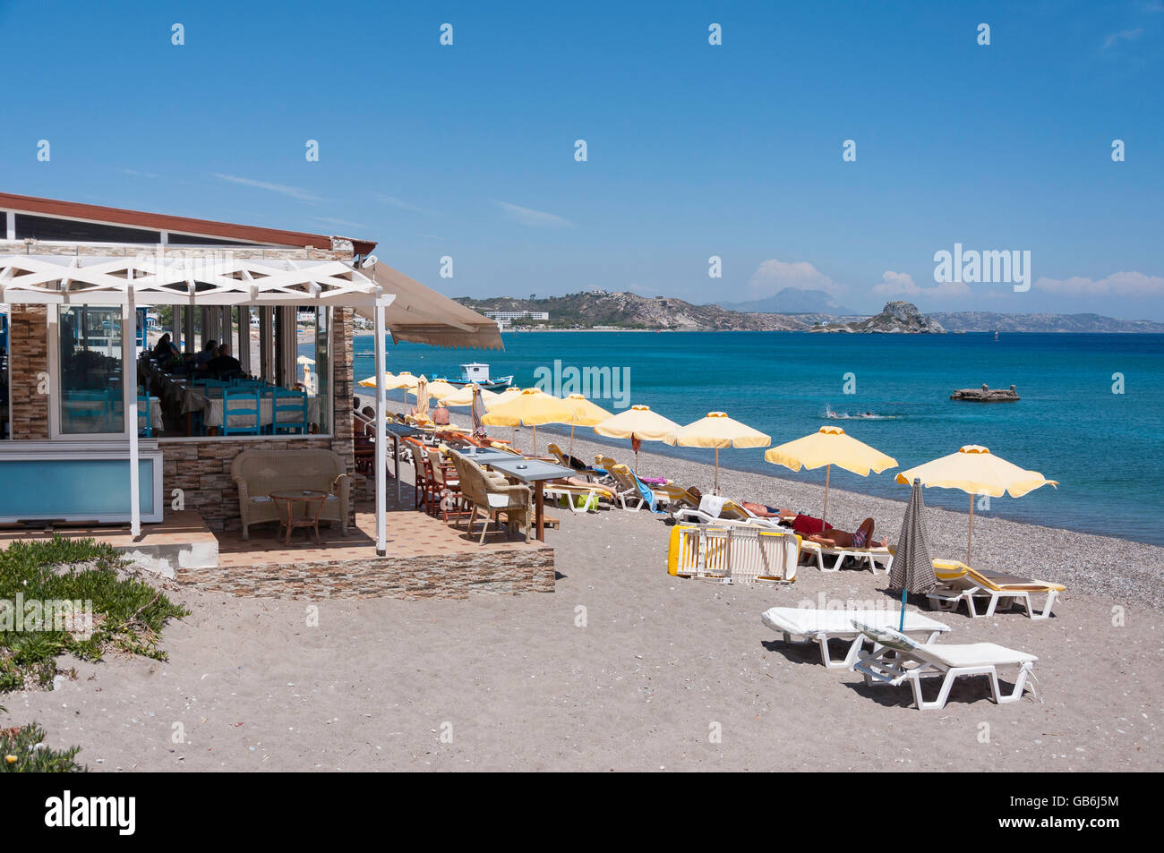Taverna Sulla Spiaggia Di Kamari Bay Kefalos Kos Cos