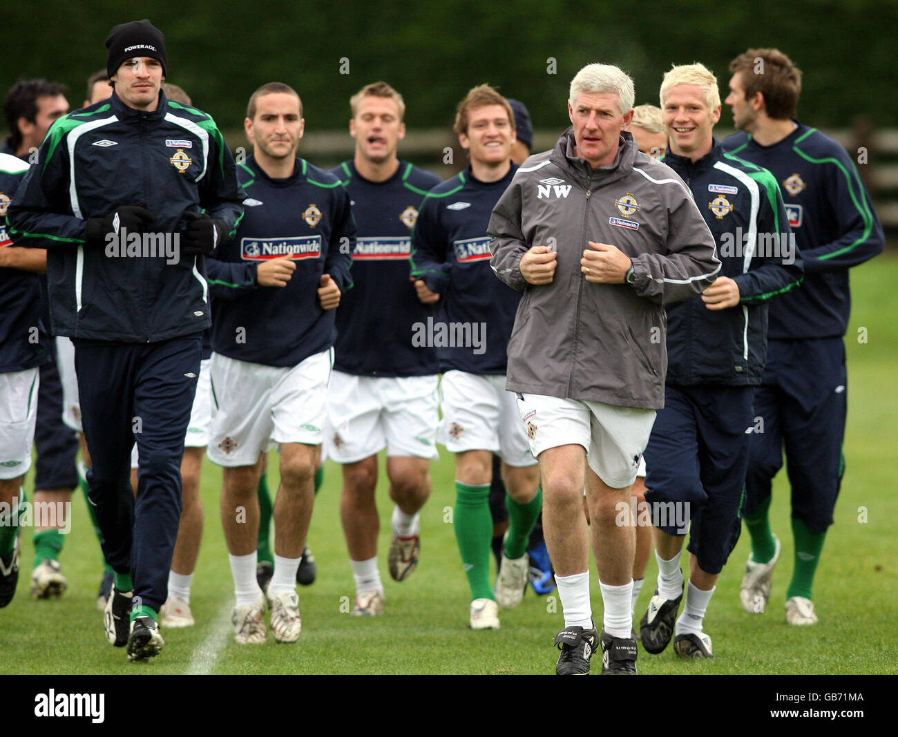 Calcio - Irlanda del Nord sessione di formazione - Greenmount Foto Stock