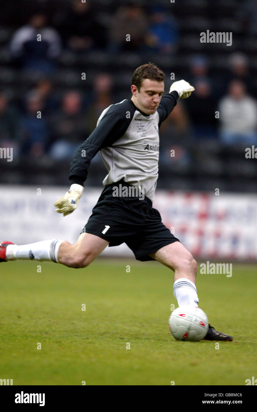 Calcio - AXA fa Cup - primo turno - Notts County / Shildon. John Jackson, portiere di Shildon Foto Stock