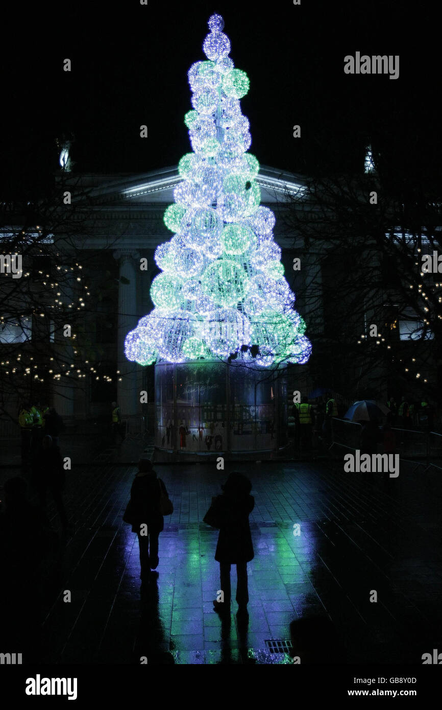 Dublino è albero di Natale Foto Stock