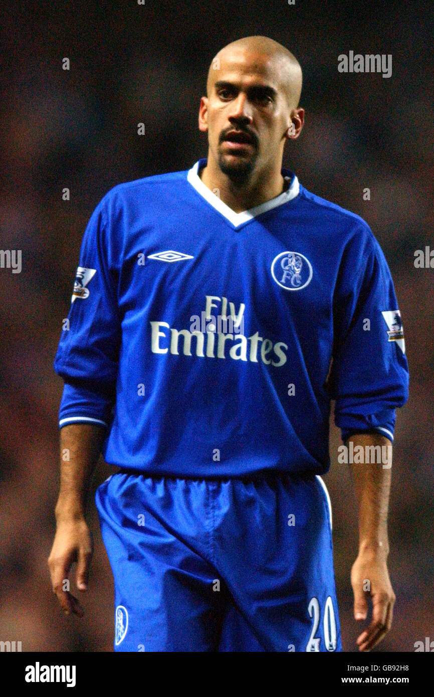 Calcio - fa Barclaycard Premiership - Chelsea v Newcastle United. Juan Sebastian Veron, Chelsea Foto Stock