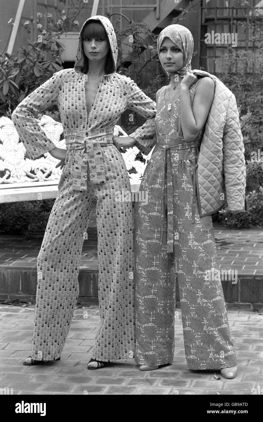Moda - Maria Quant Collezione Primavera - 1975 Foto Stock