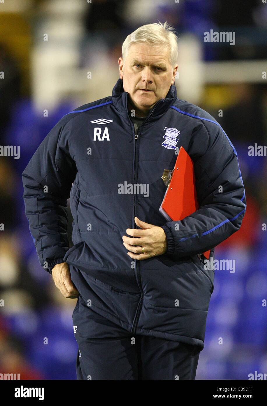 Calcio - Coca-Cola Football Championship - Birmingham City v Ipswich Town - St Andrews' Stadium. Il primo allenatore della squadra di Birmingham Roy Aitken Foto Stock