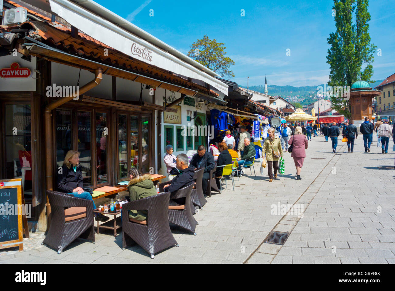 Sebilj square, Bascarsija, vecchio bazar trimestre, Sarajevo, Bosnia ed Erzegovina, Europa Foto Stock