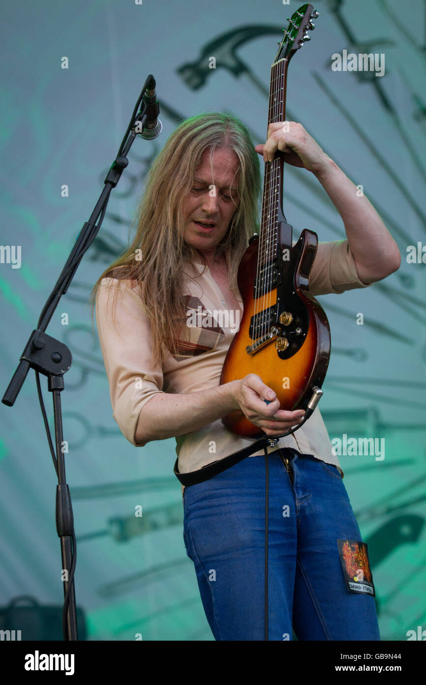 Milano,Italia il 4 luglio 2016 la carcassa si esibisce dal vivo al suono del mercato, Milano. © Davide Merli / Alamy Live News Foto Stock