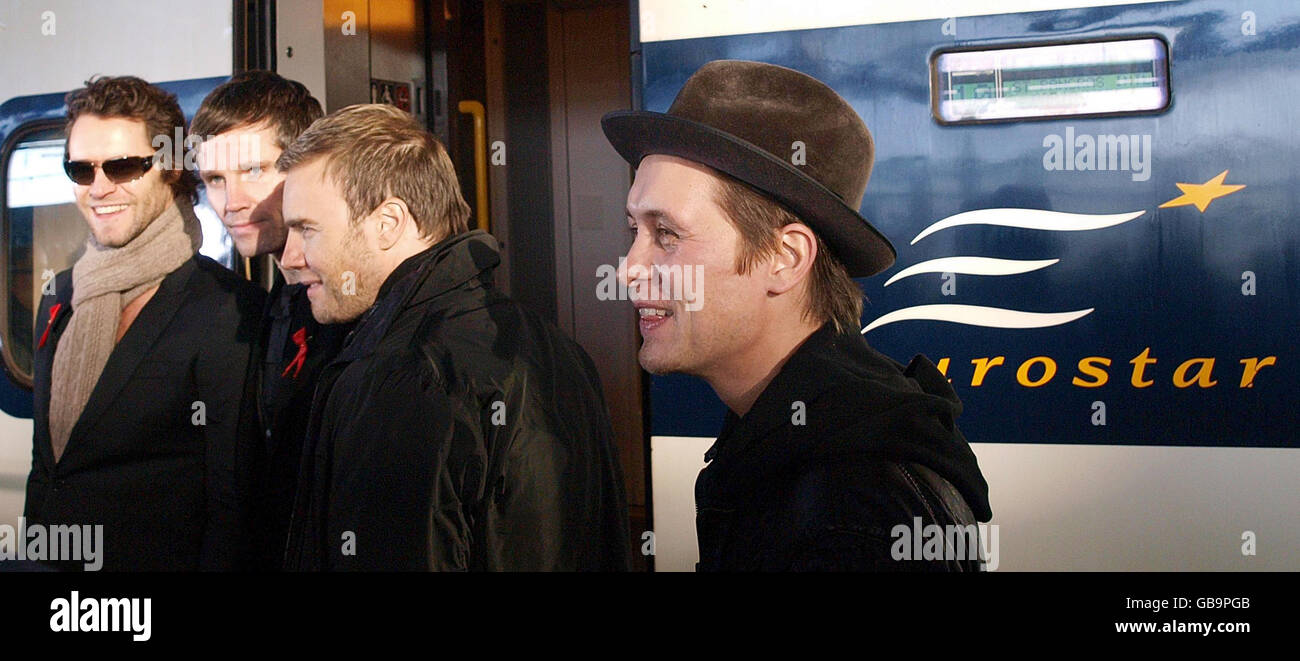 Assumere che il lancio di nuovi album a St Pancras - Londra Foto Stock