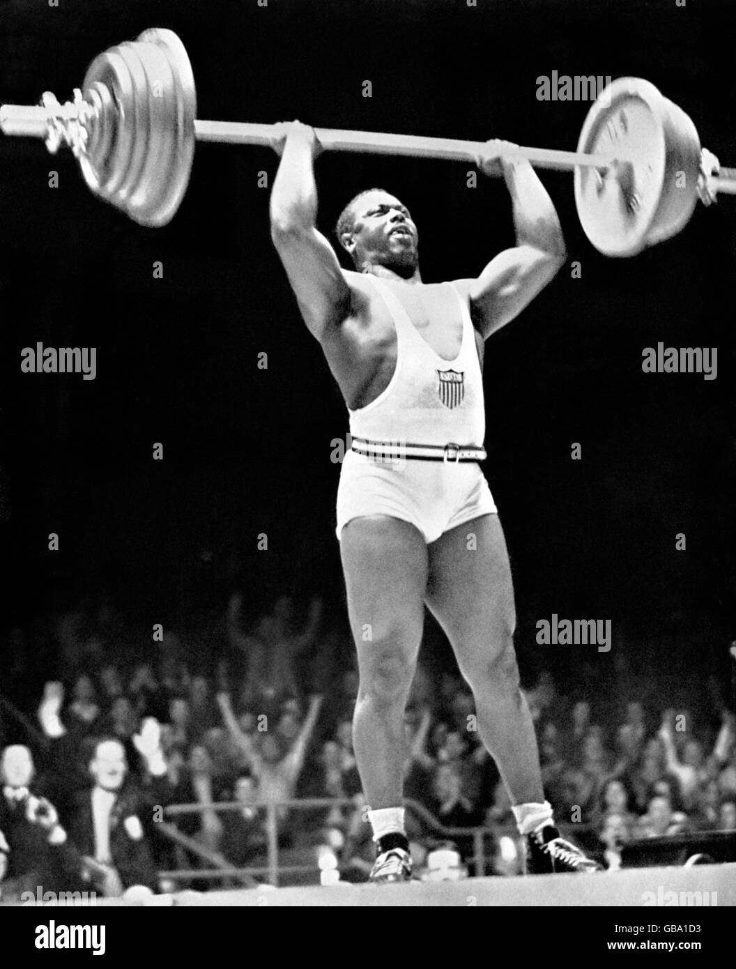 Sollevamento pesi - Giochi Olimpici di Londra 1948 - Divisione pesante Foto Stock