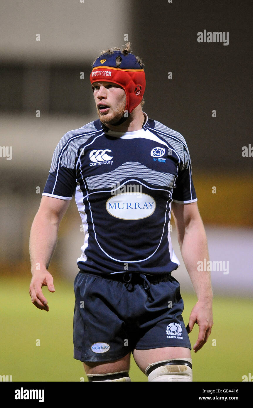 Rugby Union - International friendly - Scozia A v Georgia - Fir Hill. Scott Newlands, Scozia A. Foto Stock