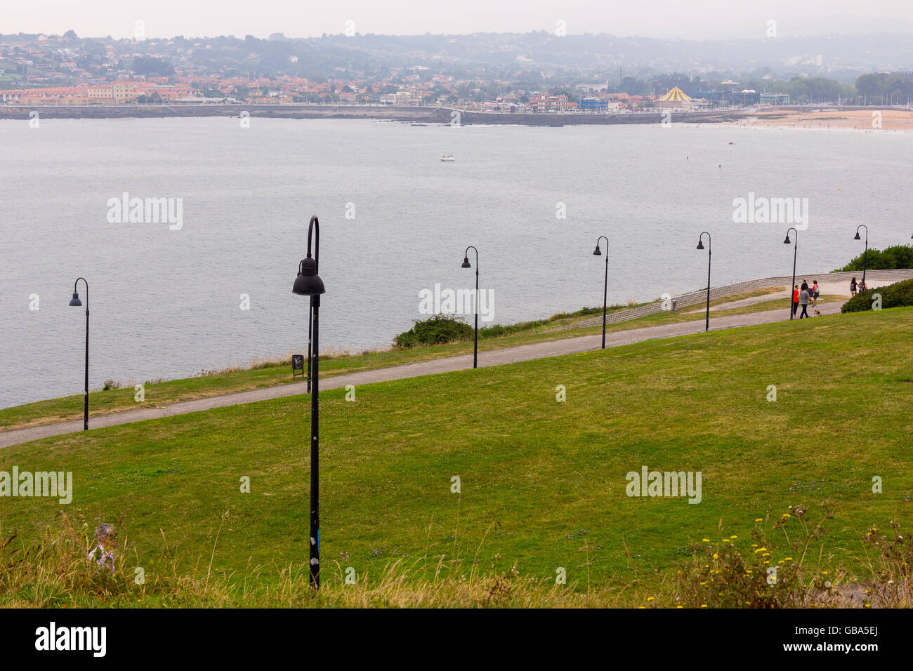 A piedi dal mare nel Museo di ancoraggio in Gijon, Spagna Foto Stock