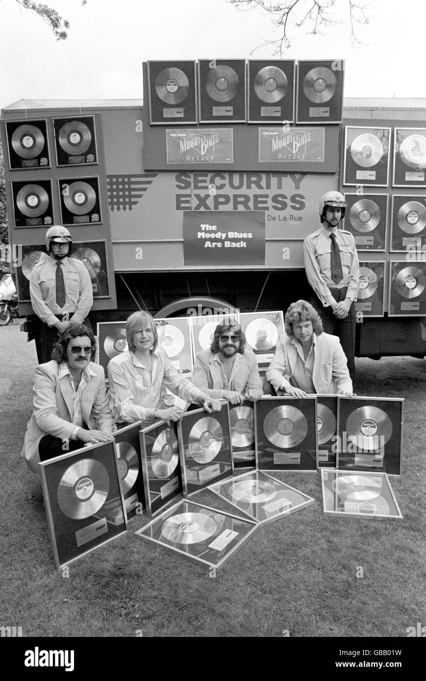 Musica - Moody Blues raccogliere i loro Platinum - 1978 Foto Stock