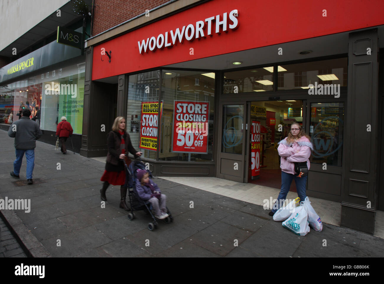 Woolworths chiusure Foto Stock