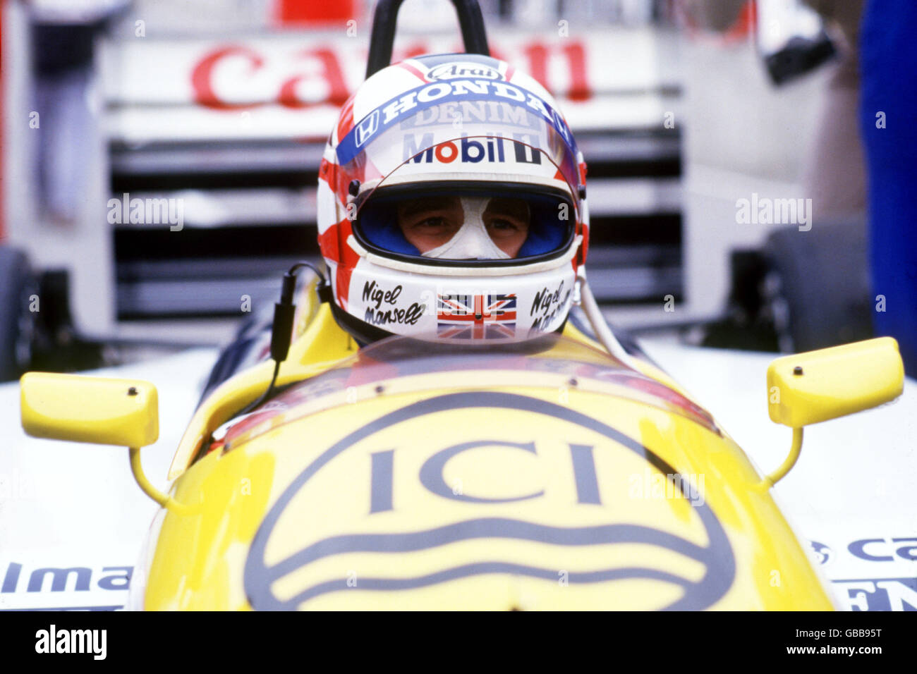 Formula uno Motor Racing - Gran Premio d'Europa. Nigel Mansell, Williams Honda Foto Stock