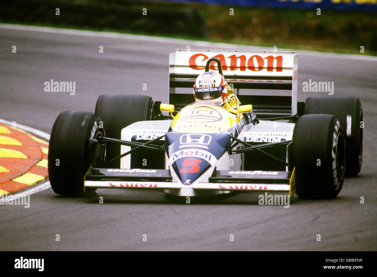Formula uno Motor Racing - Gran Premio di Gran Bretagna. Nigel Mansell, Williams Honda Foto Stock