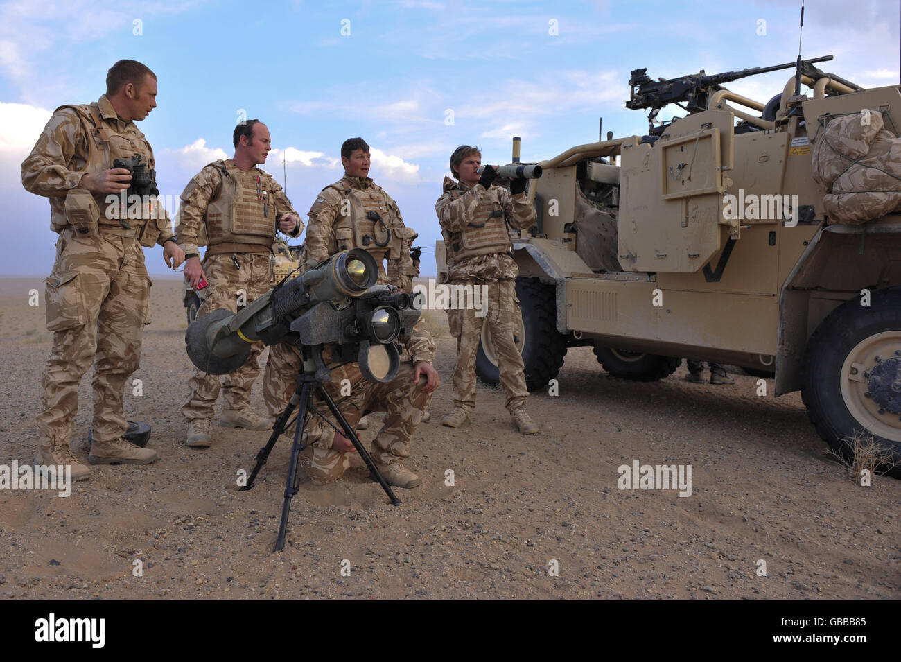 Welsh Cavalry in Afghanistan Foto Stock