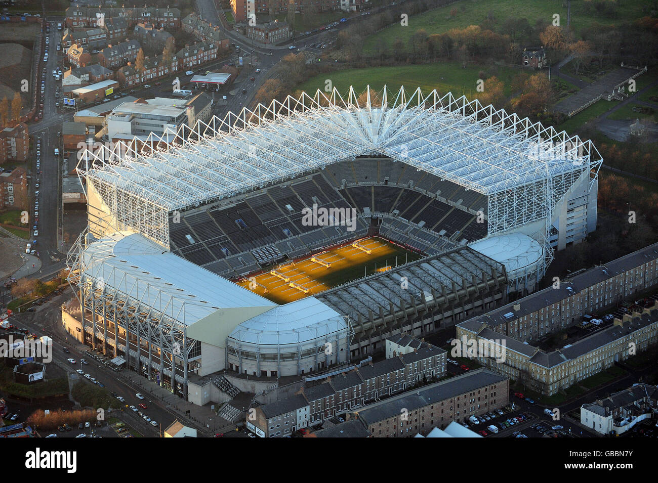 Calcio - St James' Park. Vista generale di St James' Park, Newcastle. Foto Stock