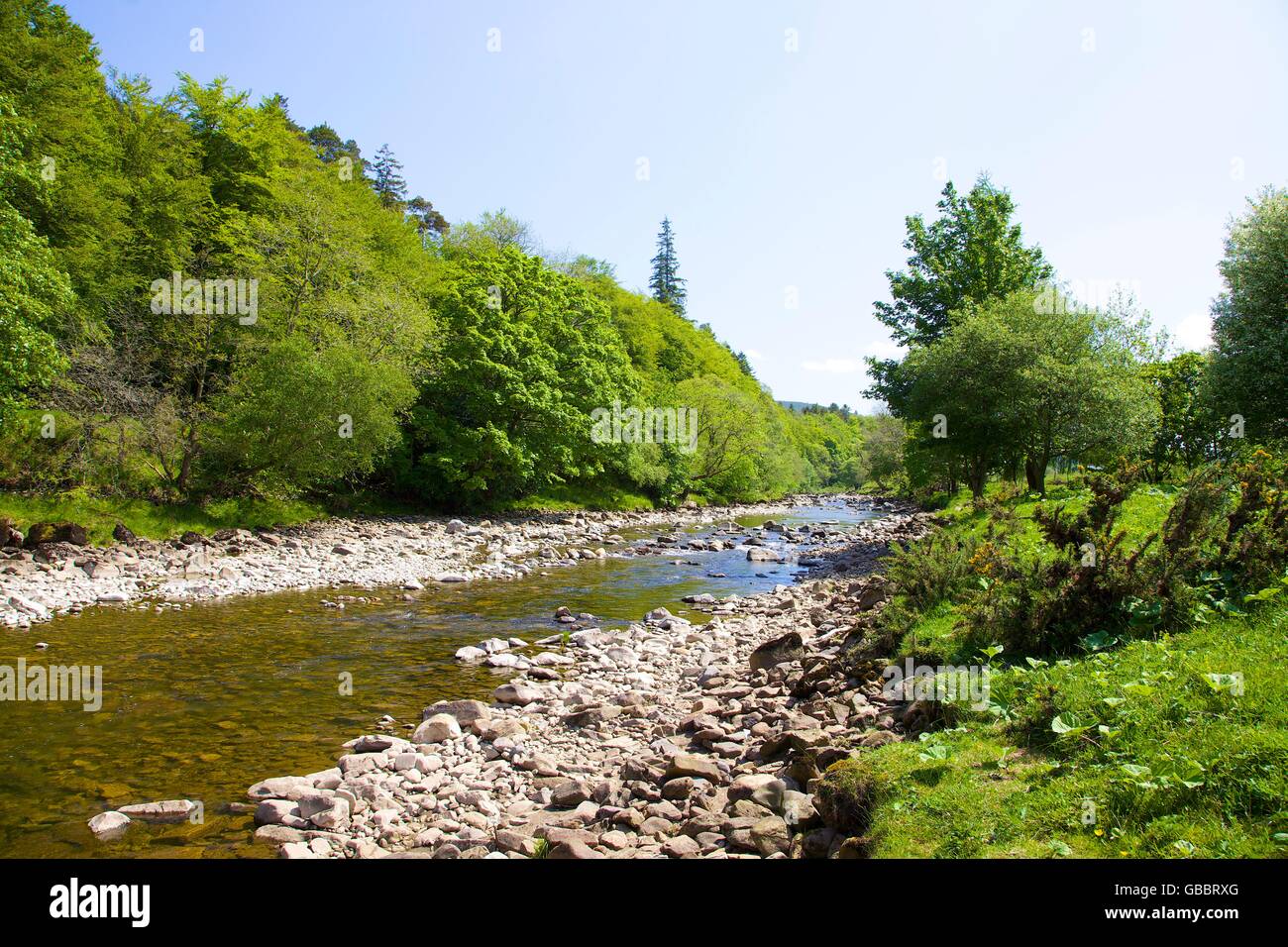 A sud del fiume Tyne. Alston, Cumbria, England, Regno Unito, Europa. Foto Stock