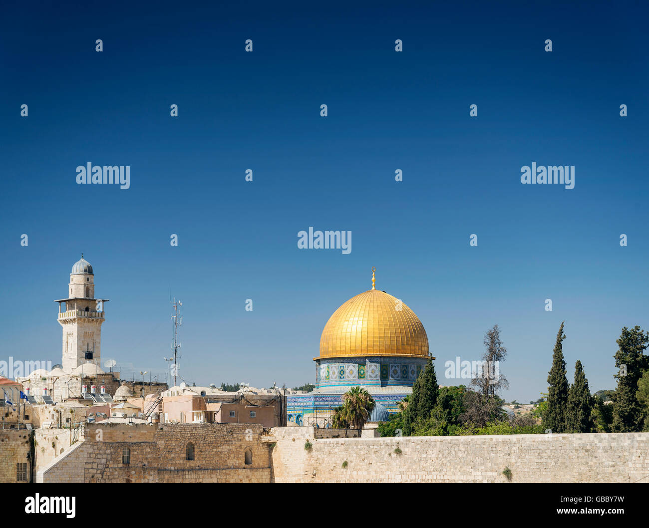 Al Aqsa moschea famoso punto di riferimento nella città vecchia di jesuralem Israele Foto Stock