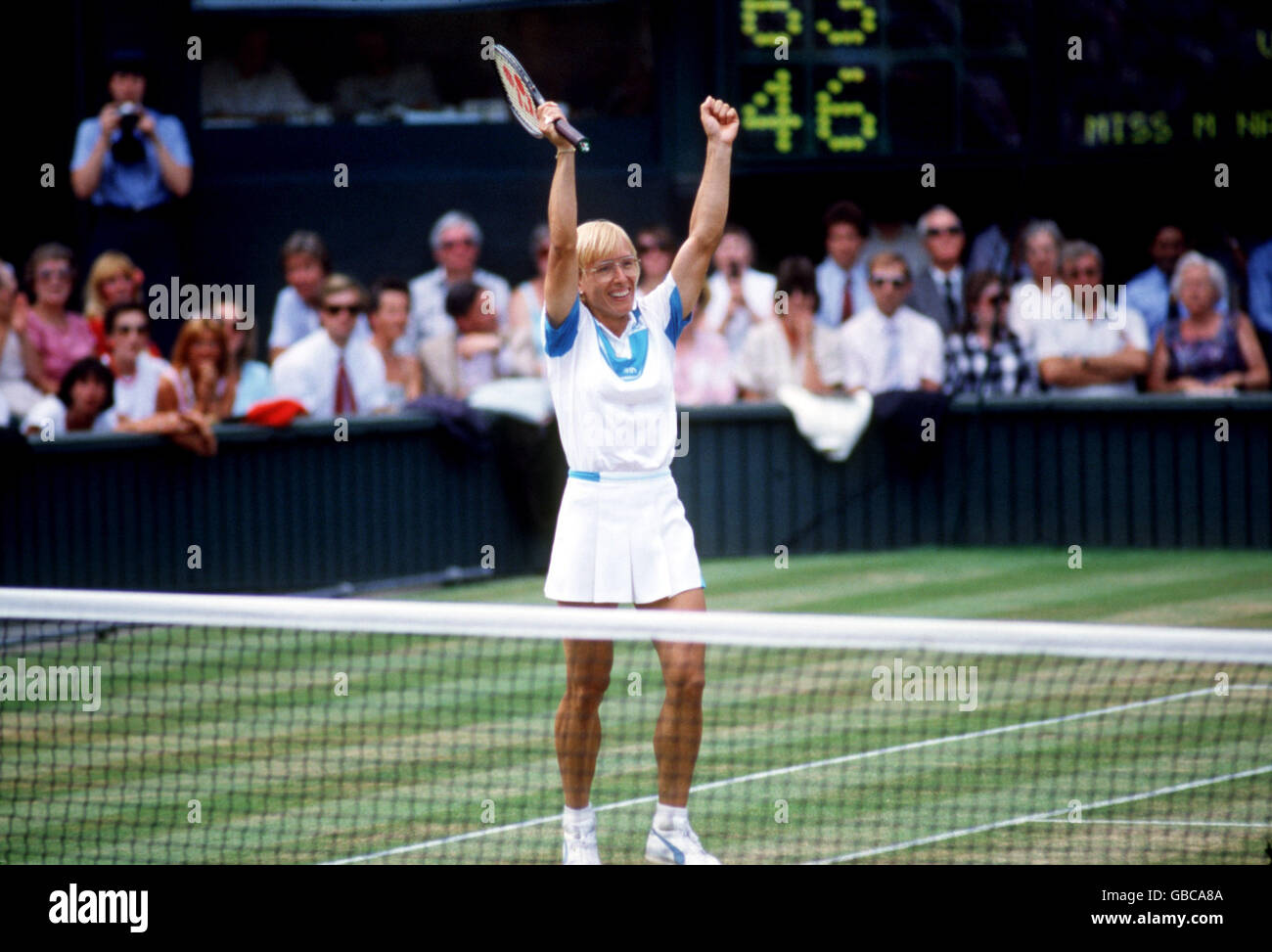 Tennis - campionati di Wimbledon - Ladies' Singles - finale - Martina Navratilova v Chris Evert Lloyd Foto Stock