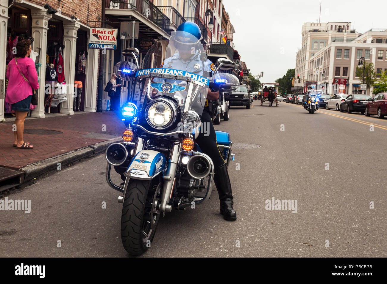New Orleans polizia Moto Foto Stock