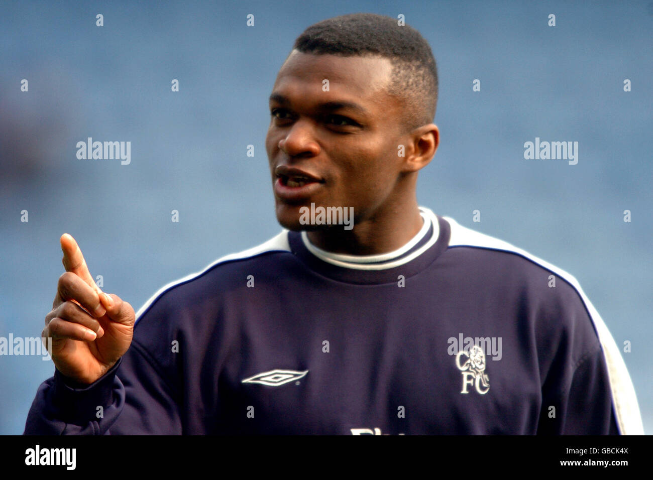 Calcio - fa Barclaycard Premiership - Chelsea v Arsenal. Marcel Desailly, Chelsea Foto Stock