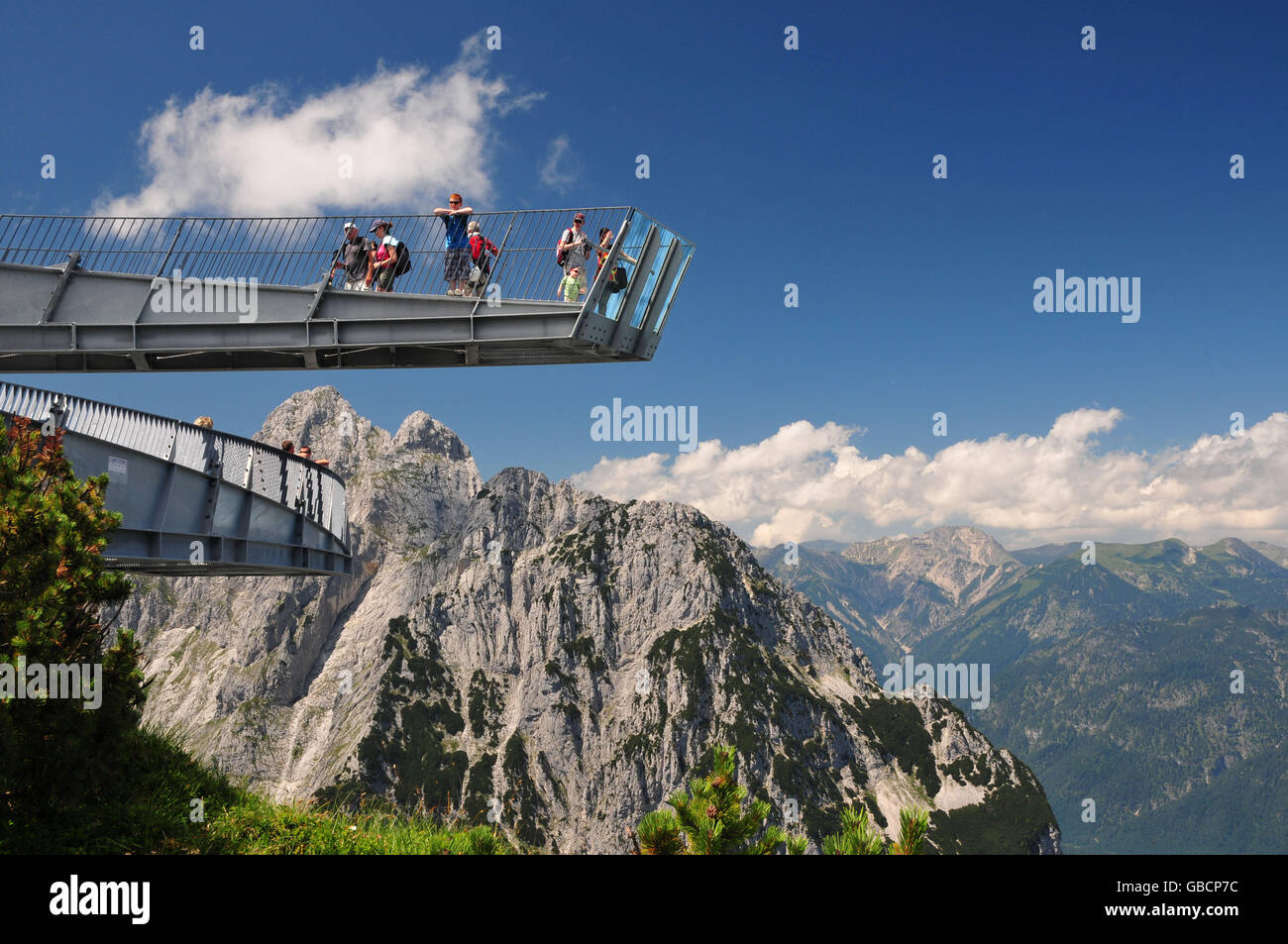 Punto di vista Alpspix, Alpspitze, Garmisch-Partenkirchen, Baviera, Germania Foto Stock