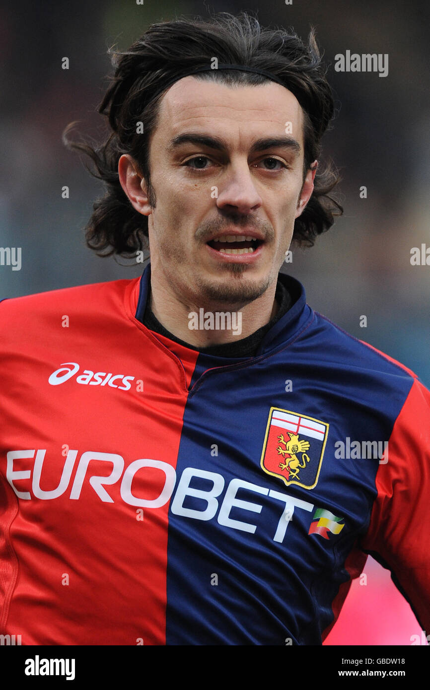 Calcio - Serie a - Genova v Palermo - comune Luigi Ferraris. Giuseppe Biava, Genova Foto Stock