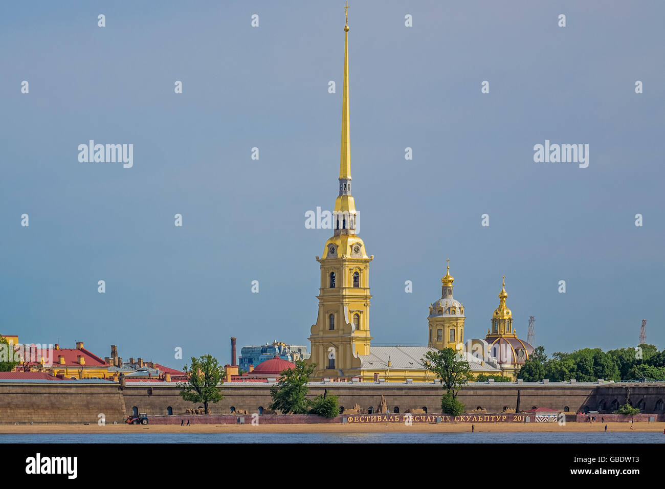 Pietro e Paolo Cattedrale e Fortezza di San Pietroburgo Russia Foto Stock