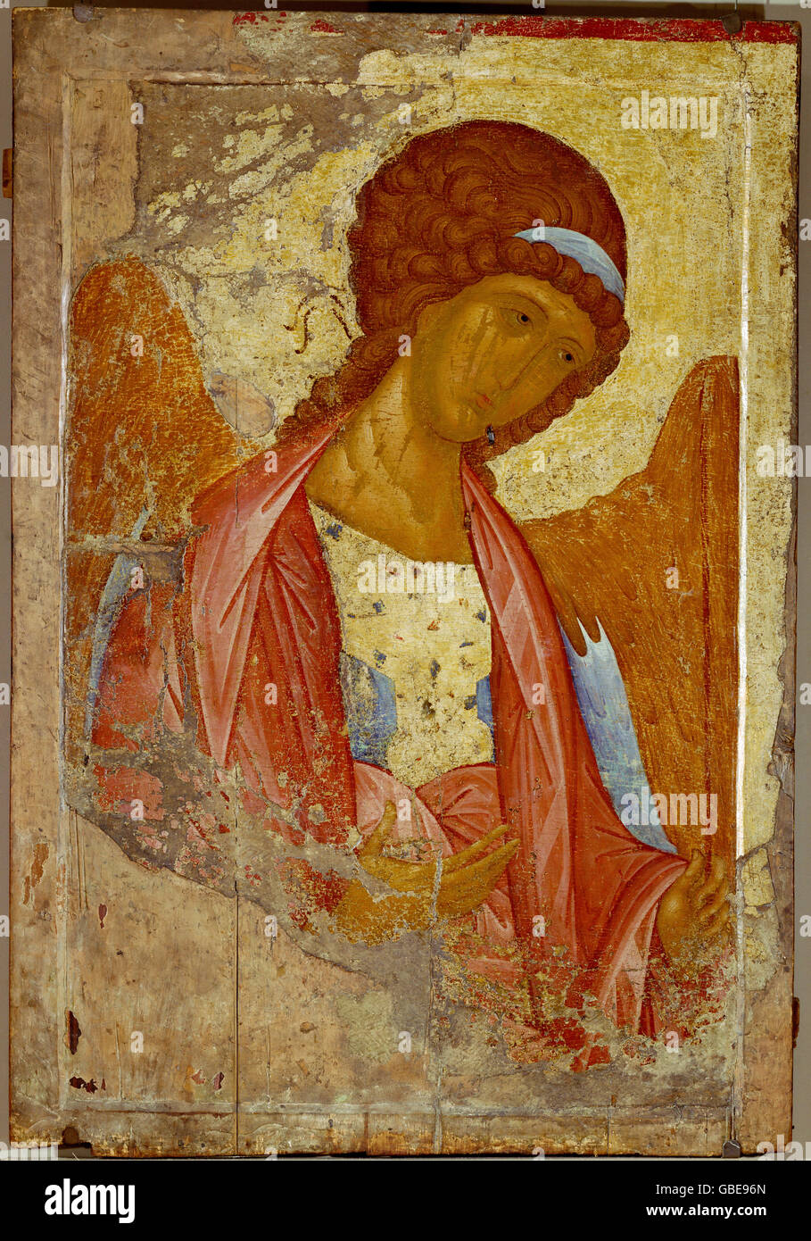 Belle arti, Rublev, Andrei (circa 1360 - 1430), pittura, "arcangelo Michael', icona, tempera su legno, circa 1425, Galleria Tretyakov di Mosca, Foto Stock