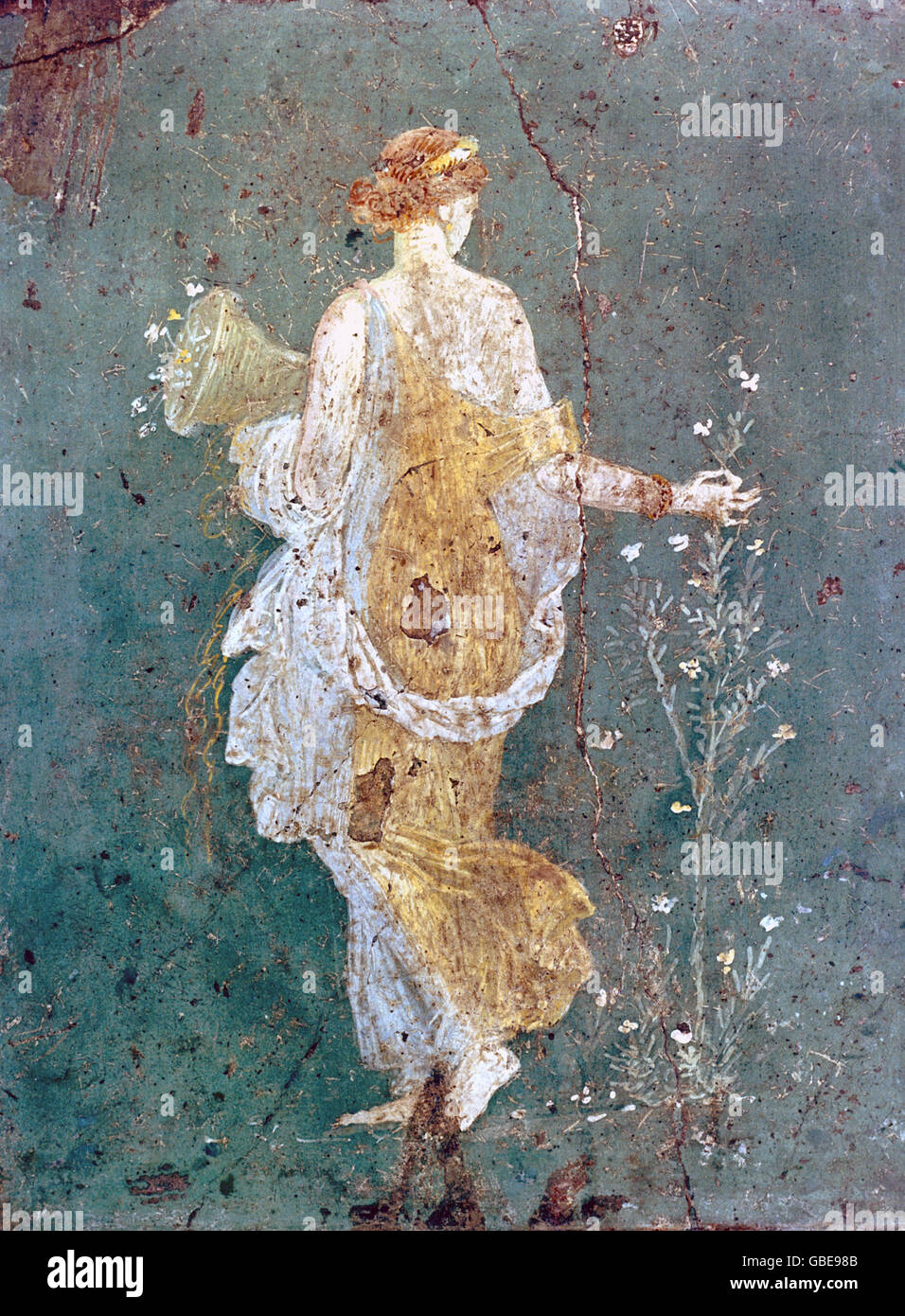 Belle arti, mondo antico impero romano, affresco, Pompei, 'Spring', Museo Nazionale di Napoli, Foto Stock