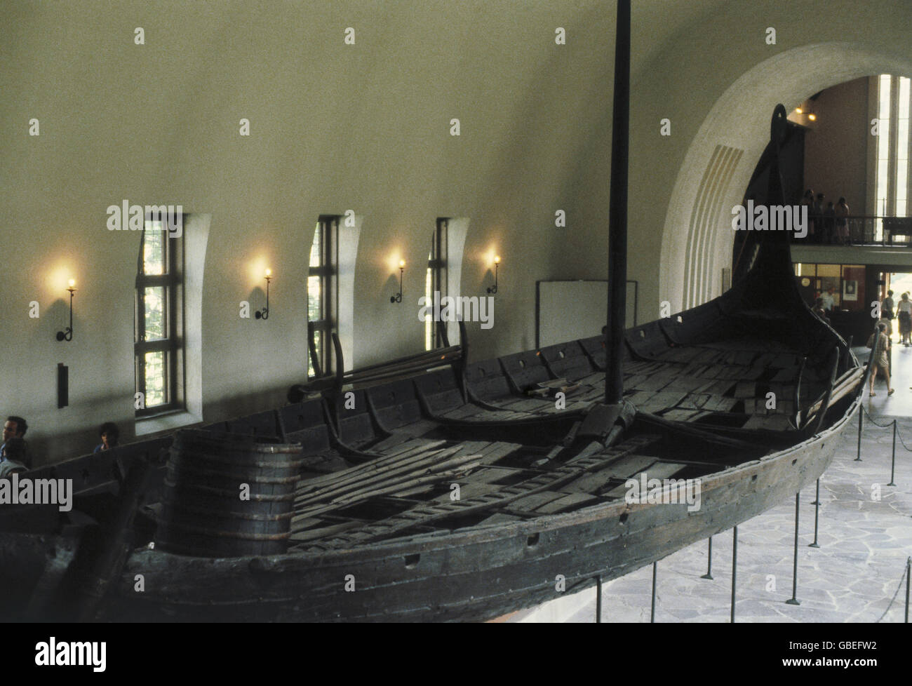 Trasporti / trasporto, navigazione, vichinghi, nave Oseberg, IX secolo, il Museo delle Navi Vichinghe, Bygdoy, Oslo, Foto Stock