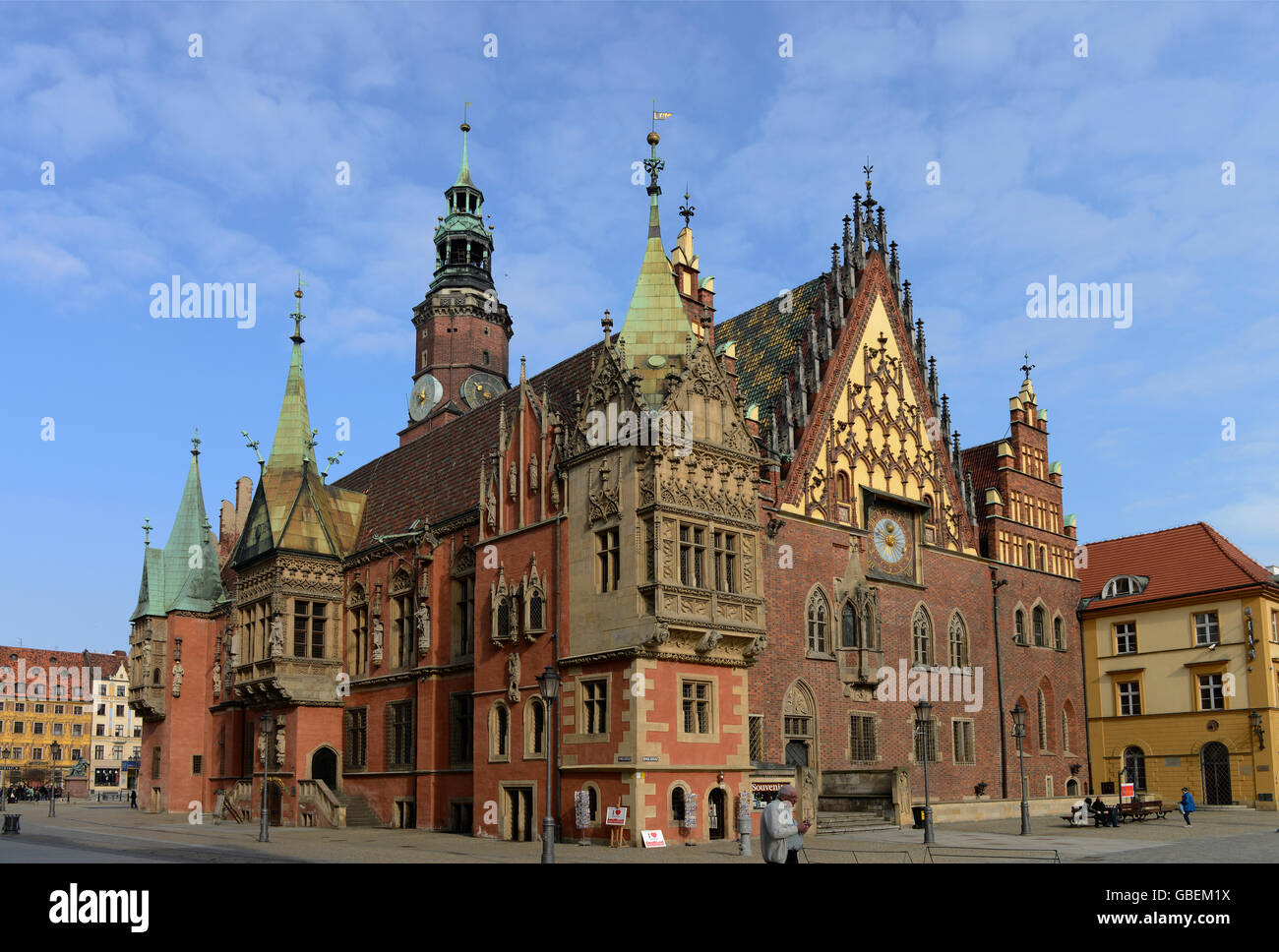 Il Rathaus, anello, Breslau, Niederschlesien, Polen Foto Stock