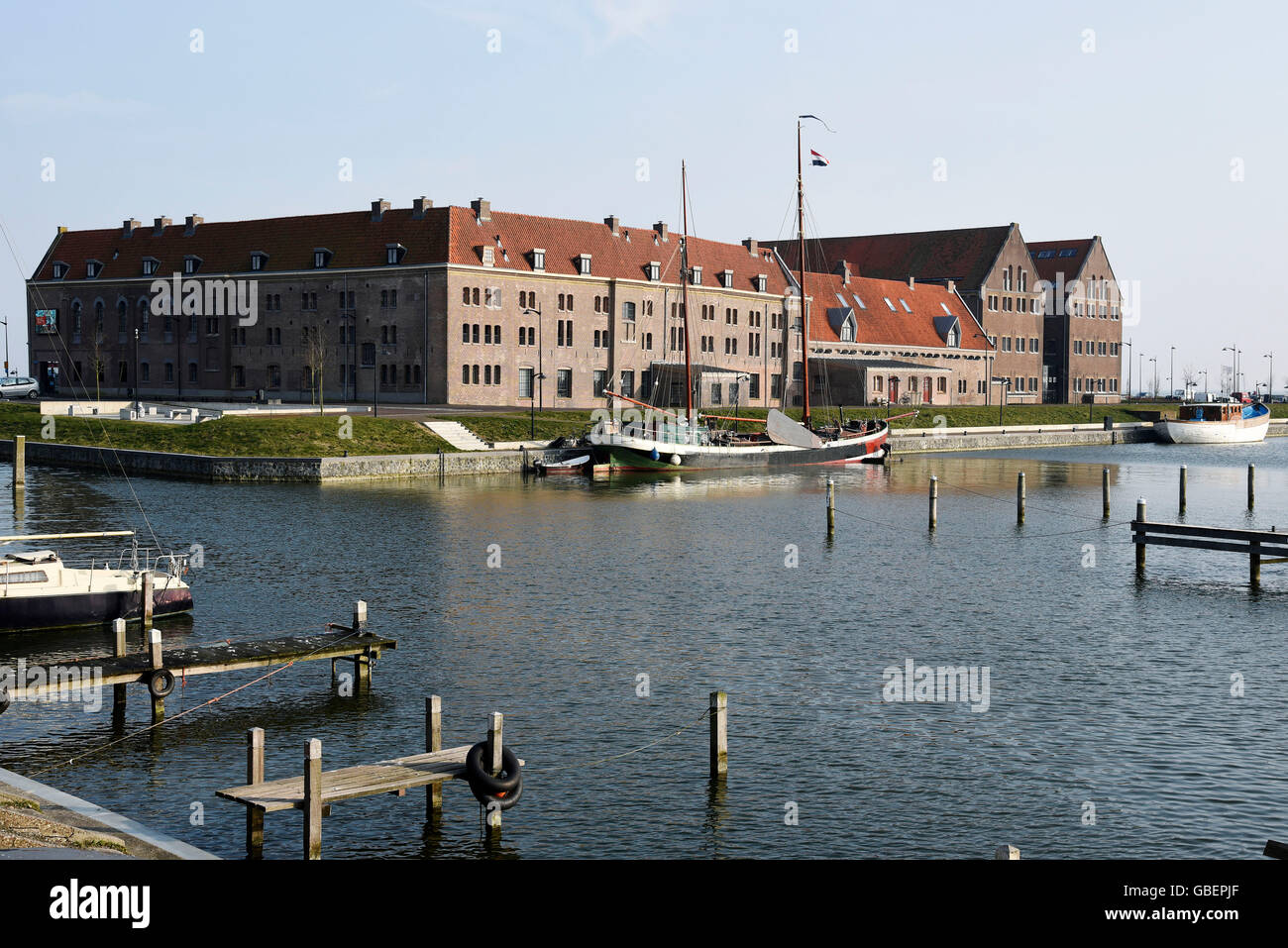 Porto, Oostereiland, penisola, Hoorn, North Holland, Paesi Bassi / Olanda Foto Stock