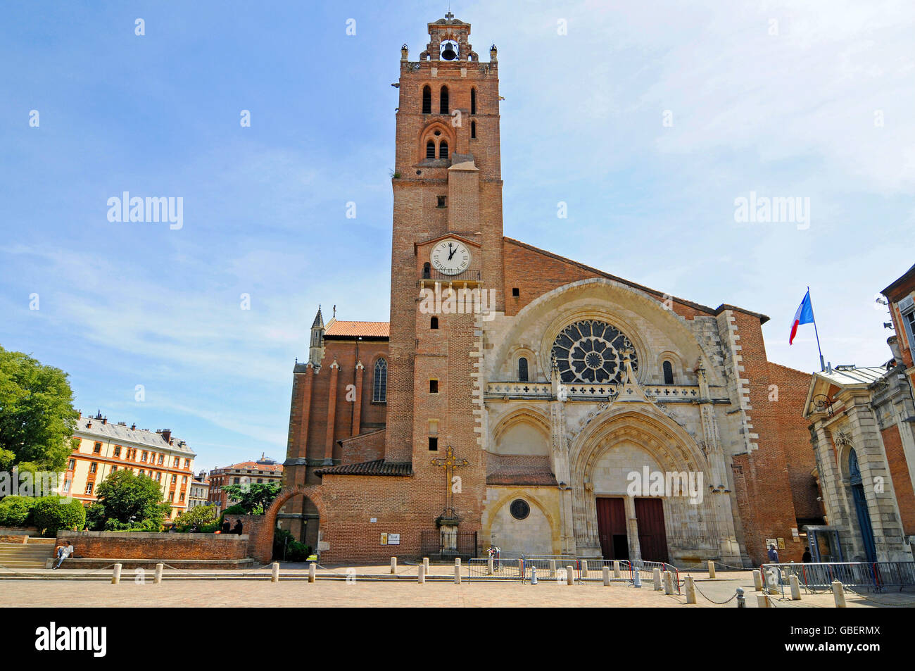 Cattedrale di Tolosa, Toulouse, Dipartimento Haute-Garonne, Midi-Pirenei, Francia / La Cattedrale di Saint Etienne de Toulouse Foto Stock