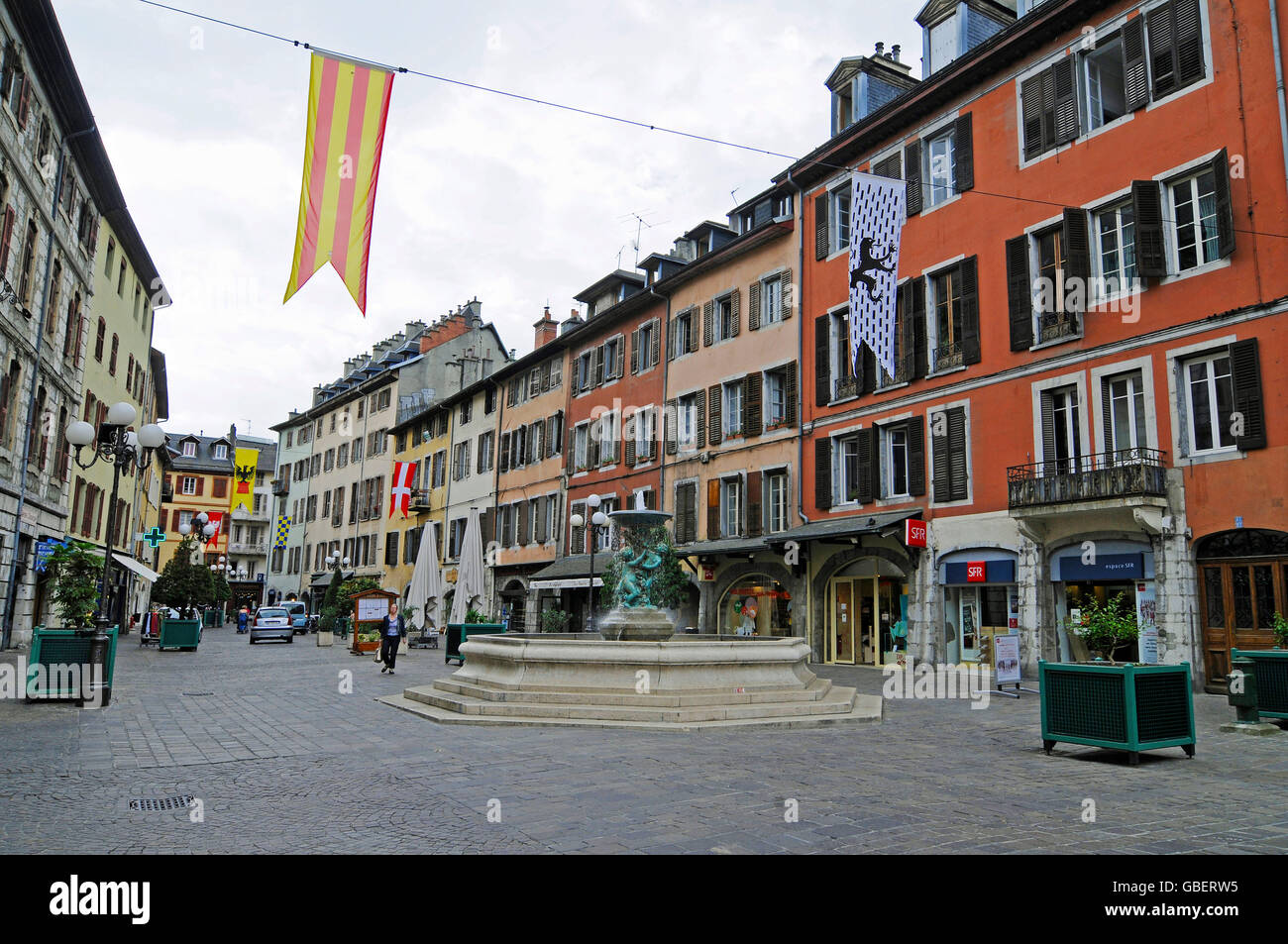 Place Saint Leger, Chambery, Rhone-Alpes, Francia Foto Stock