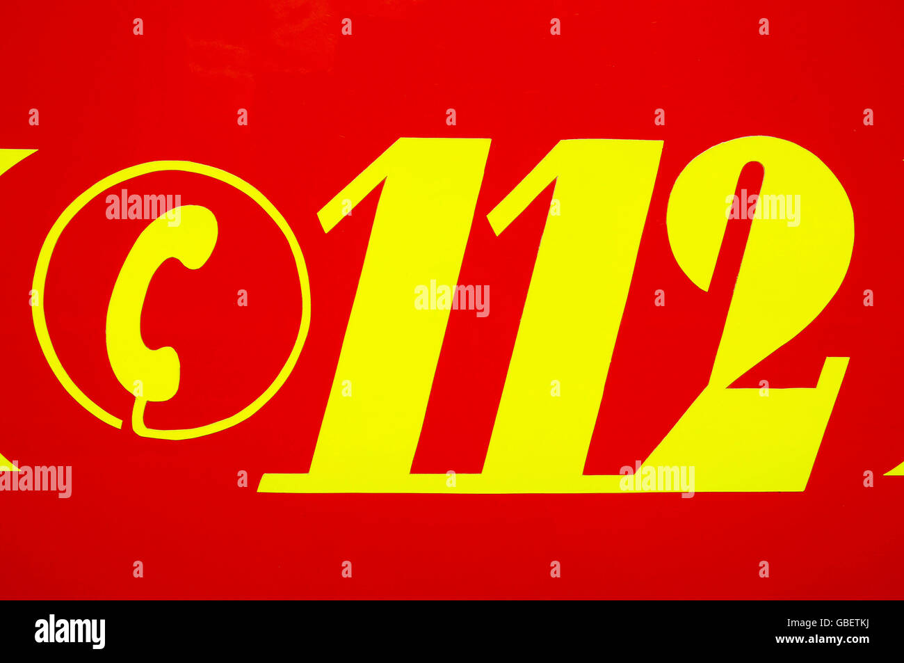 Il Tedesco 112 Numero Telefonico Di Emergenza Polizia Vigili Del Fuoco Germania Foto Stock Alamy
