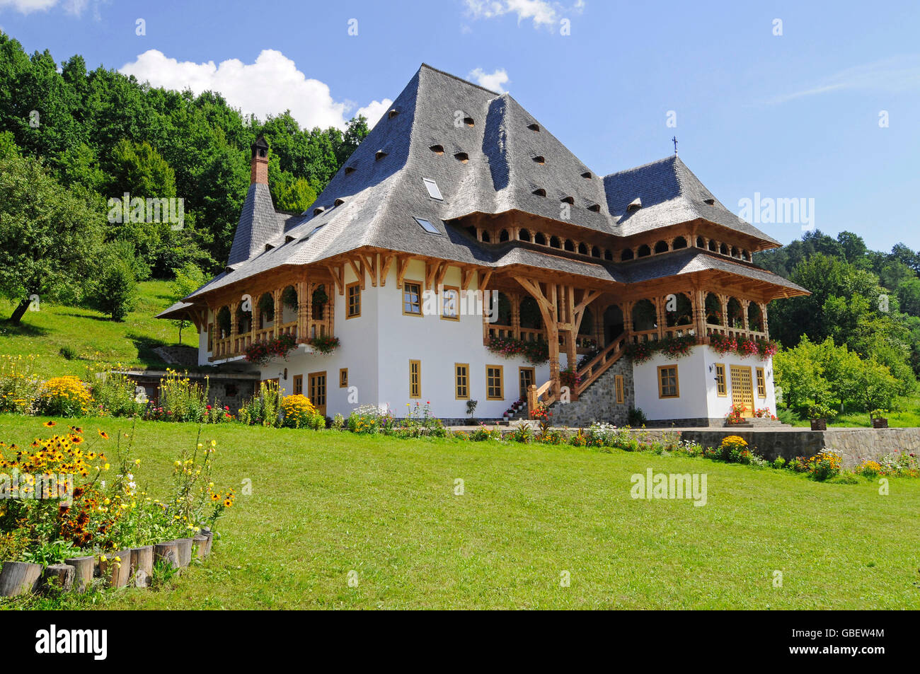 , Barsana Monastero, Maramures, Romania Foto Stock