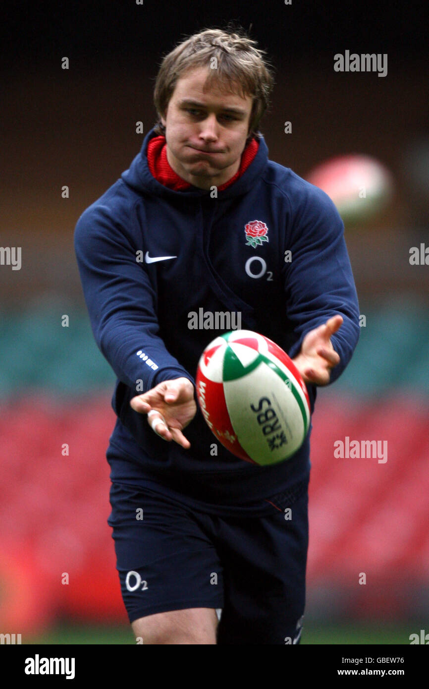 Rugby Union - Inghilterra sessione di formazione - Millennium Stadium Foto Stock