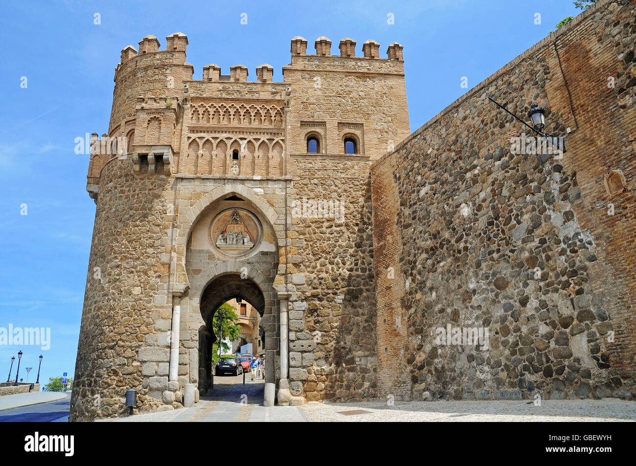 Puerta del Sol, city gate, Toledo, Castilla la Mancha, Spagna / Castilla-La Mancha Foto Stock