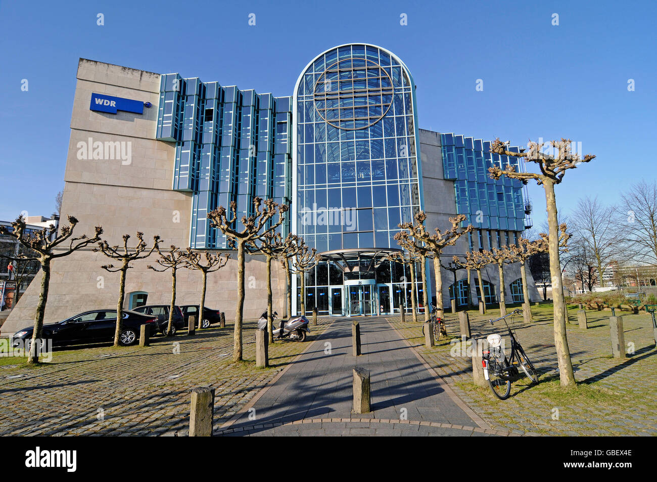 WDR, Westdeutscher Rundfunk, pubblico-ente di radiodiffusione, Medienhafen district, Duesseldorf, nella Renania settentrionale-Vestfalia, Germania / Düsseldorf Foto Stock