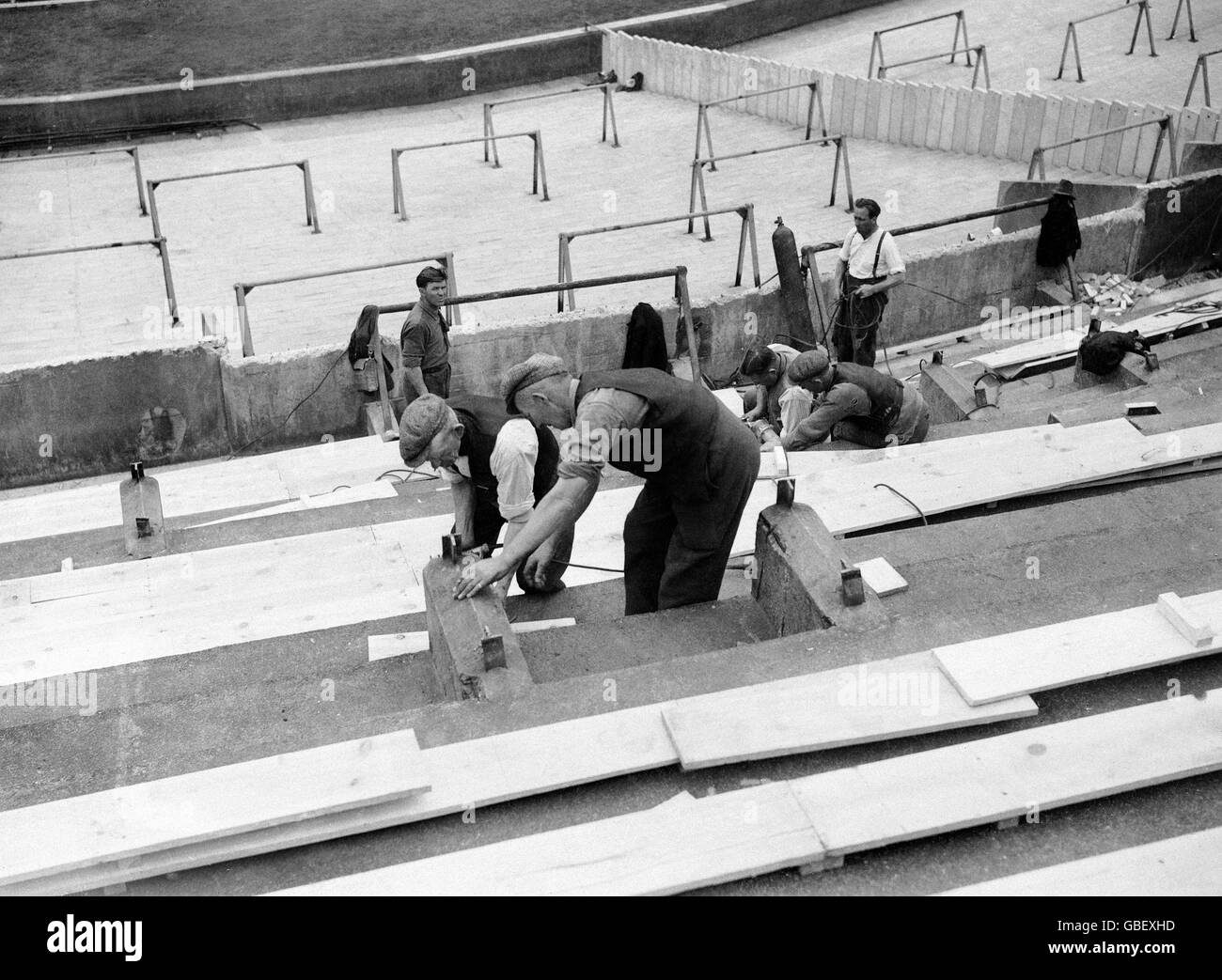 Giochi olimpici - Londra 1948 - Preparazioni Foto Stock