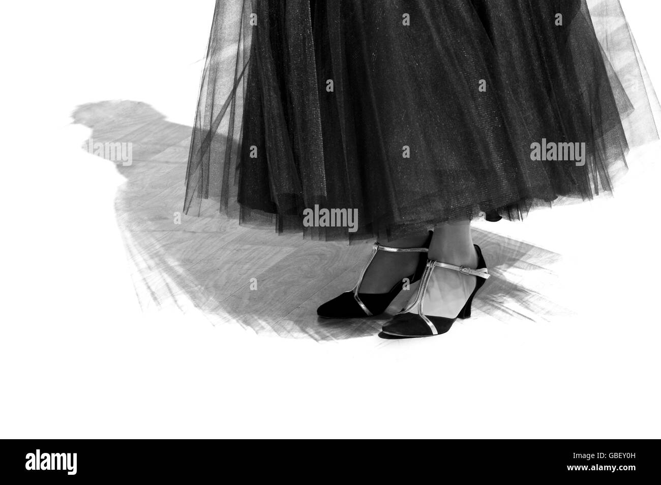 La sala da ballo femmina danzatrice presso un concorso di ballo Foto Stock