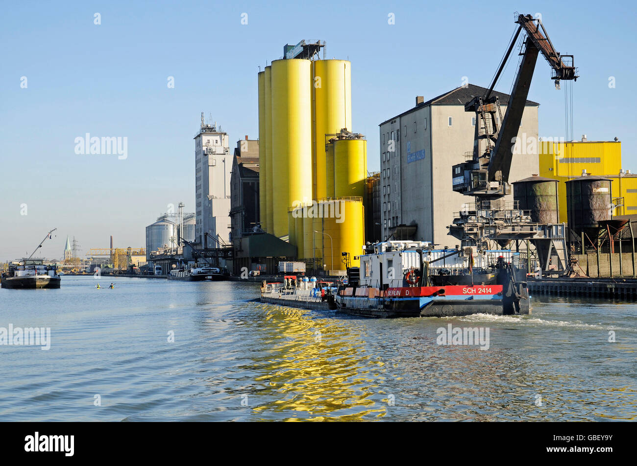 Porto, porto, Datteln-Hamm-Kanal, canal, Hamm, Renania settentrionale-Vestfalia, Germania / Porto industriale Foto Stock