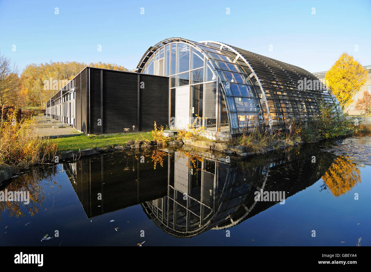 Centro di Ecologia NRW, ex miniera di carbone di Sachsen, industrial park, Hamm, Nord Reno-Westfalia, Germania Foto Stock