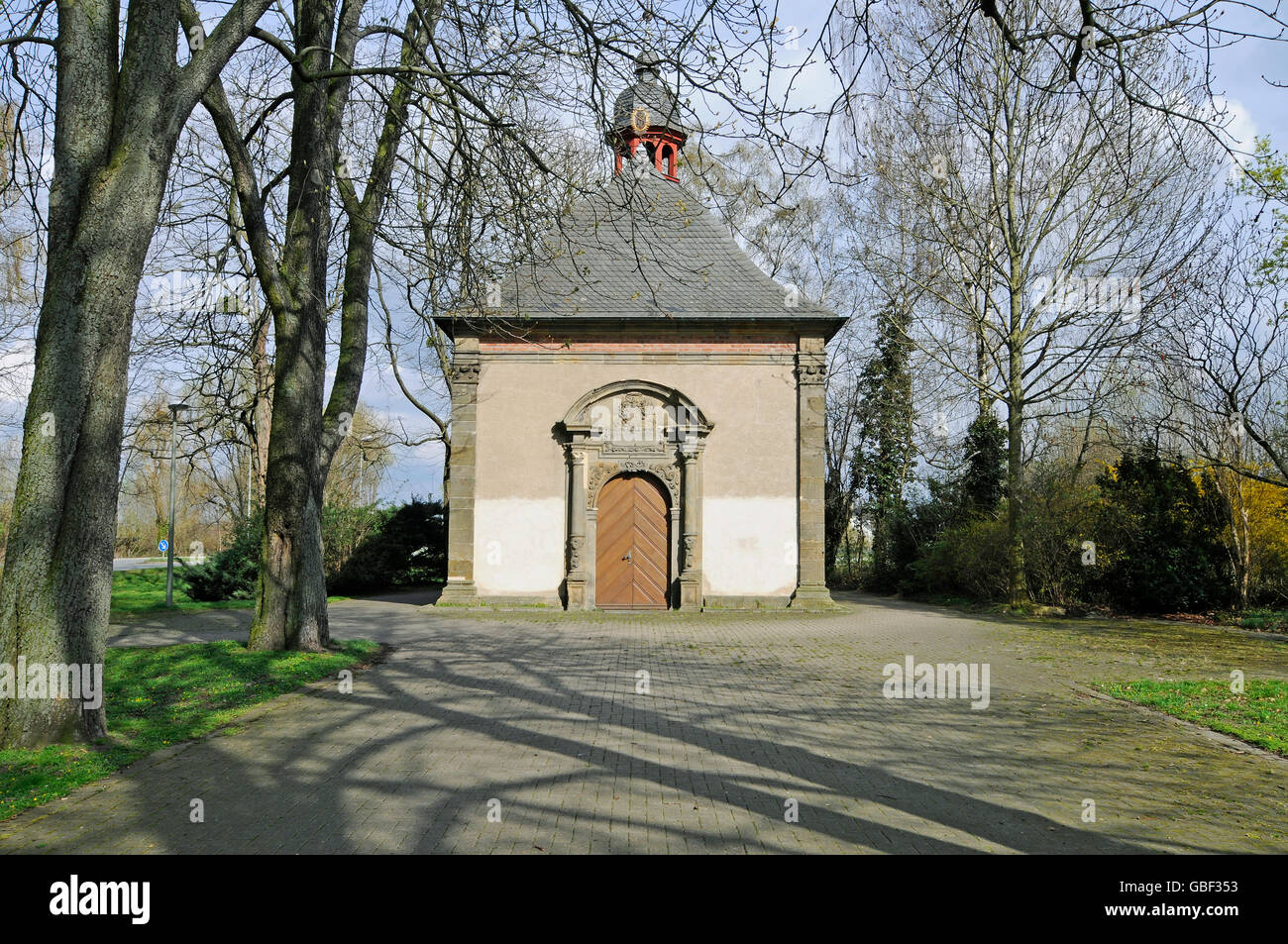 Maria-Hilf cappella, Geseke, Muensterland regione Renania settentrionale-Vestfalia, Germania / Münsterland Foto Stock