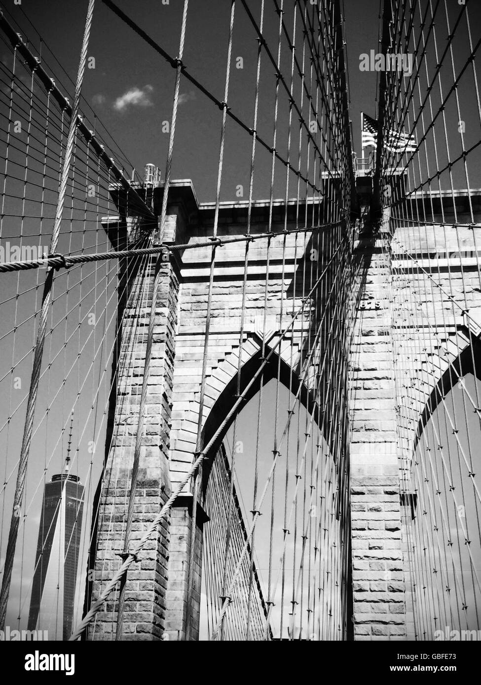 Ponte di Brooklyn, New York Foto Stock