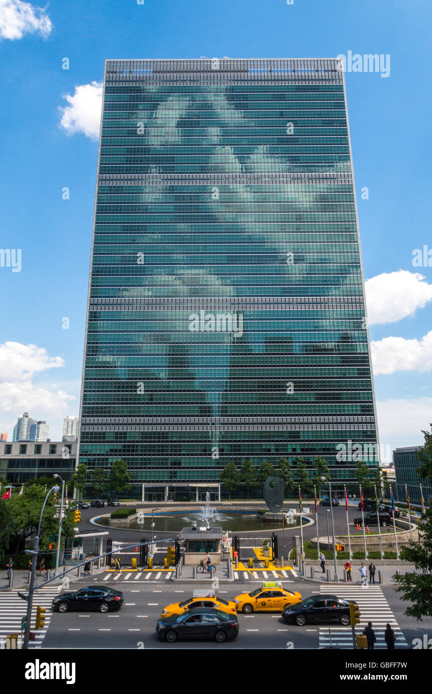 Sede centrale delle Nazioni Unite Building di New York City Foto Stock