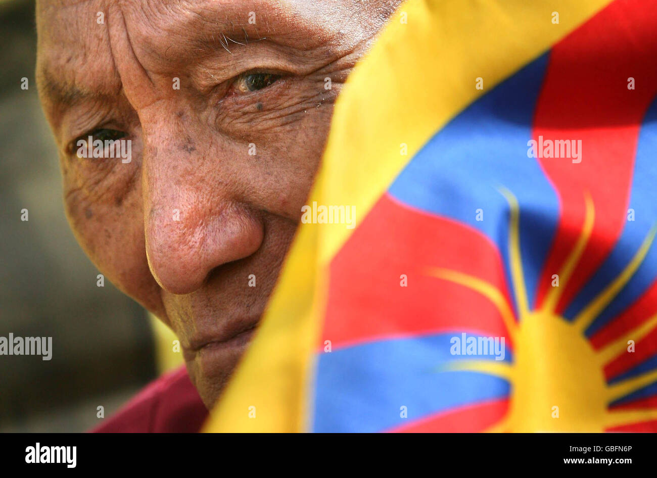 La libertà del Tibet protesta Foto Stock