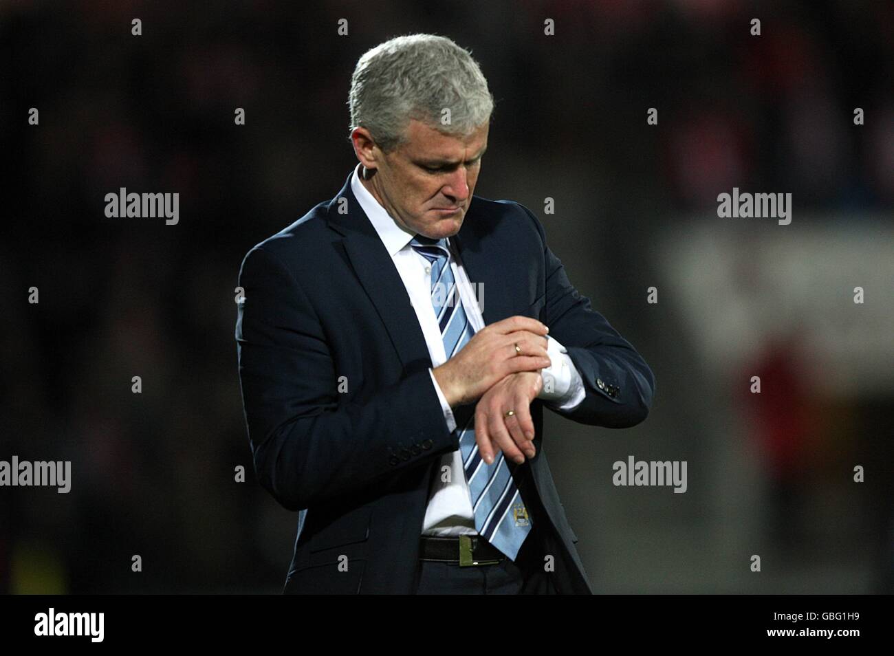 Calcio - Coppa UEFA - Round di 16 - Seconda tappa - AaB Aalborg v Manchester City - Aalborg Stadion Foto Stock